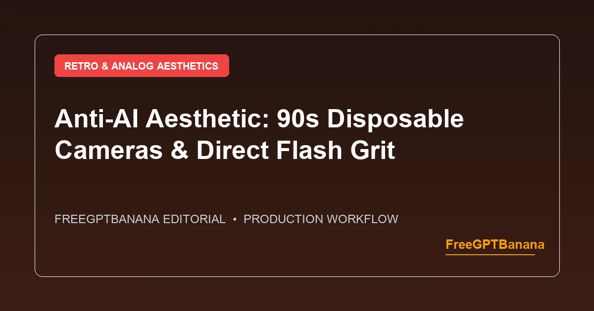 Prompting 90s disposable camera direct flash and authentic analog lo-fi aesthetics