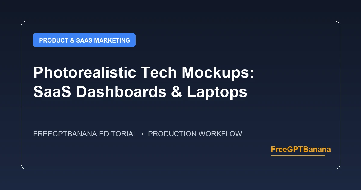 SaaS dashboard laptop mockup and landing page hero prompt guide