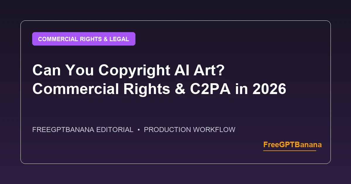 Commercial copyright, client licensing, and C2PA metadata guide for AI images