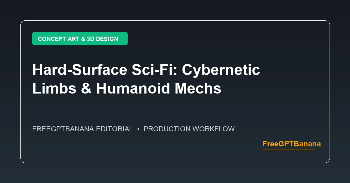 Hard-surface sci-fi concept art for cybernetic prosthetics and humanoid mechs