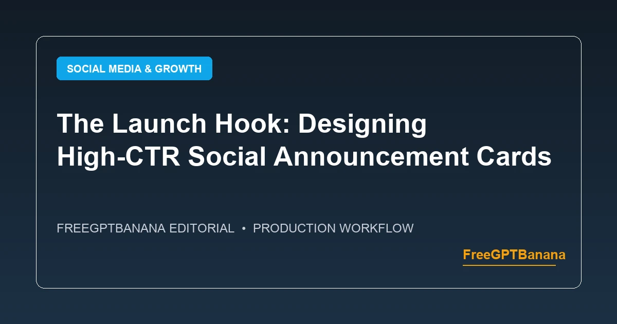 High-CTR social media announcement cards and launch graphic prompt guide