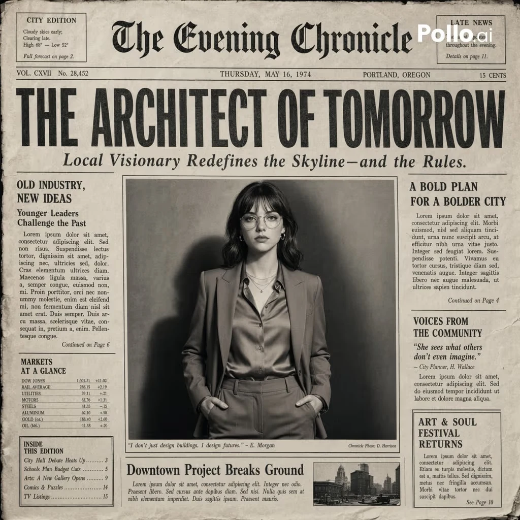 vintage newspaper front page design