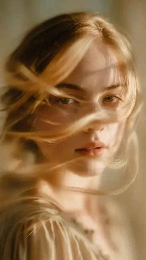 ethereal motion blur cinematic portrait