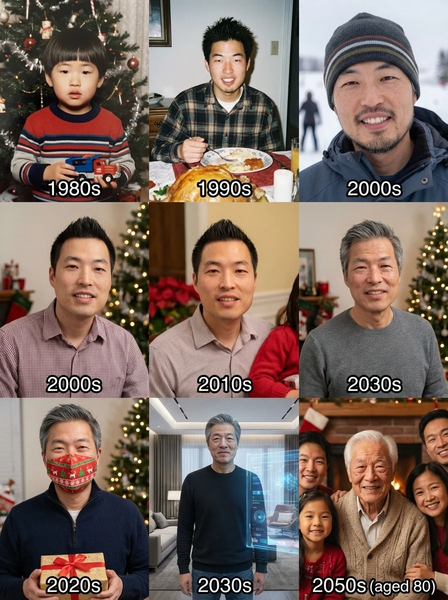 aging process holiday photo