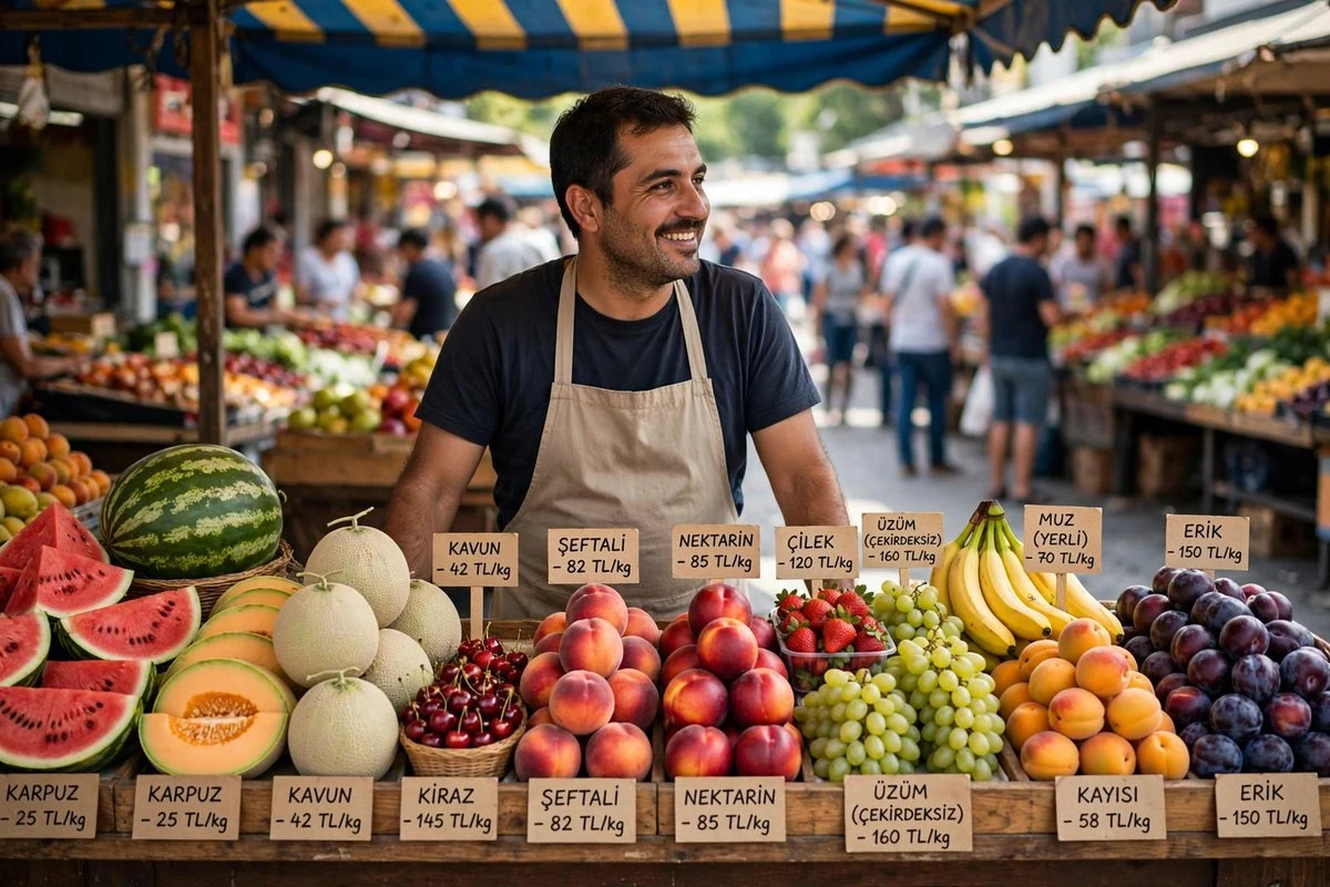 Turkish market grocer portrait