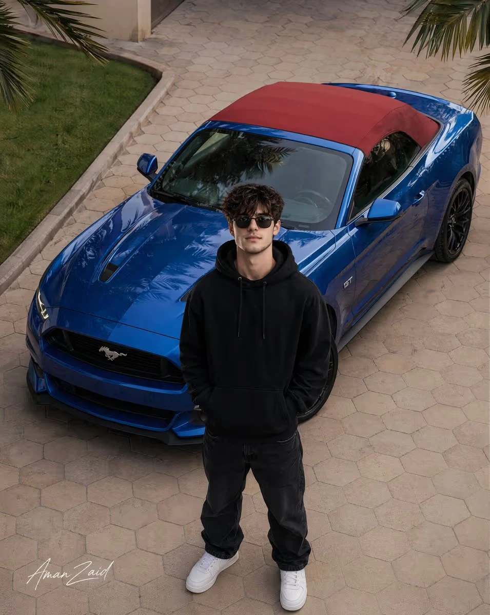cinematic luxury mustang portrait