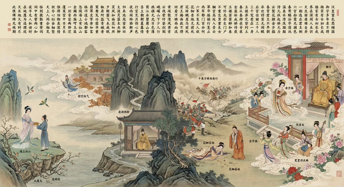 Song of Eternal Sorrow Chinese Illustration