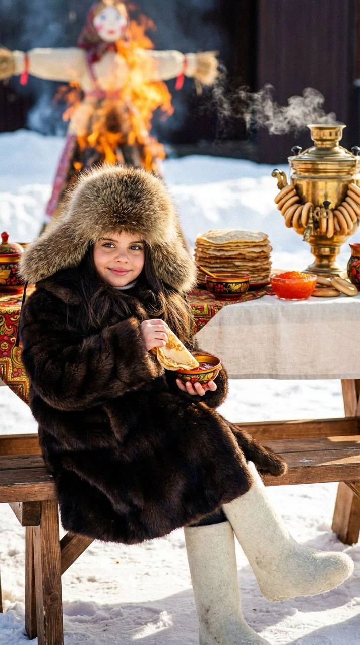 Russian Maslenitsa Celebration Child