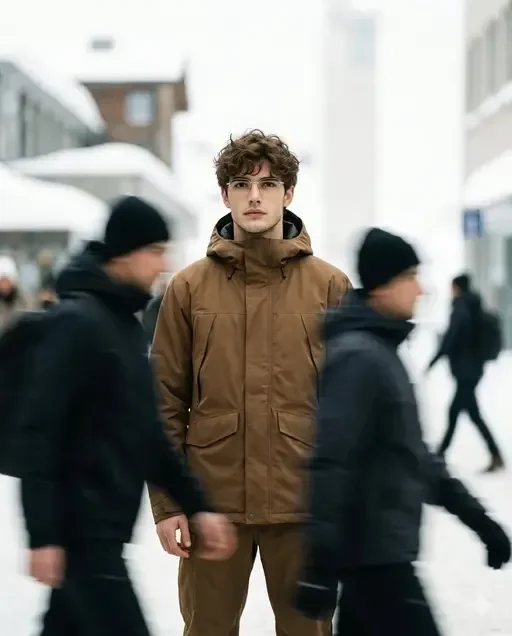 Alpine fashion editorial portrait