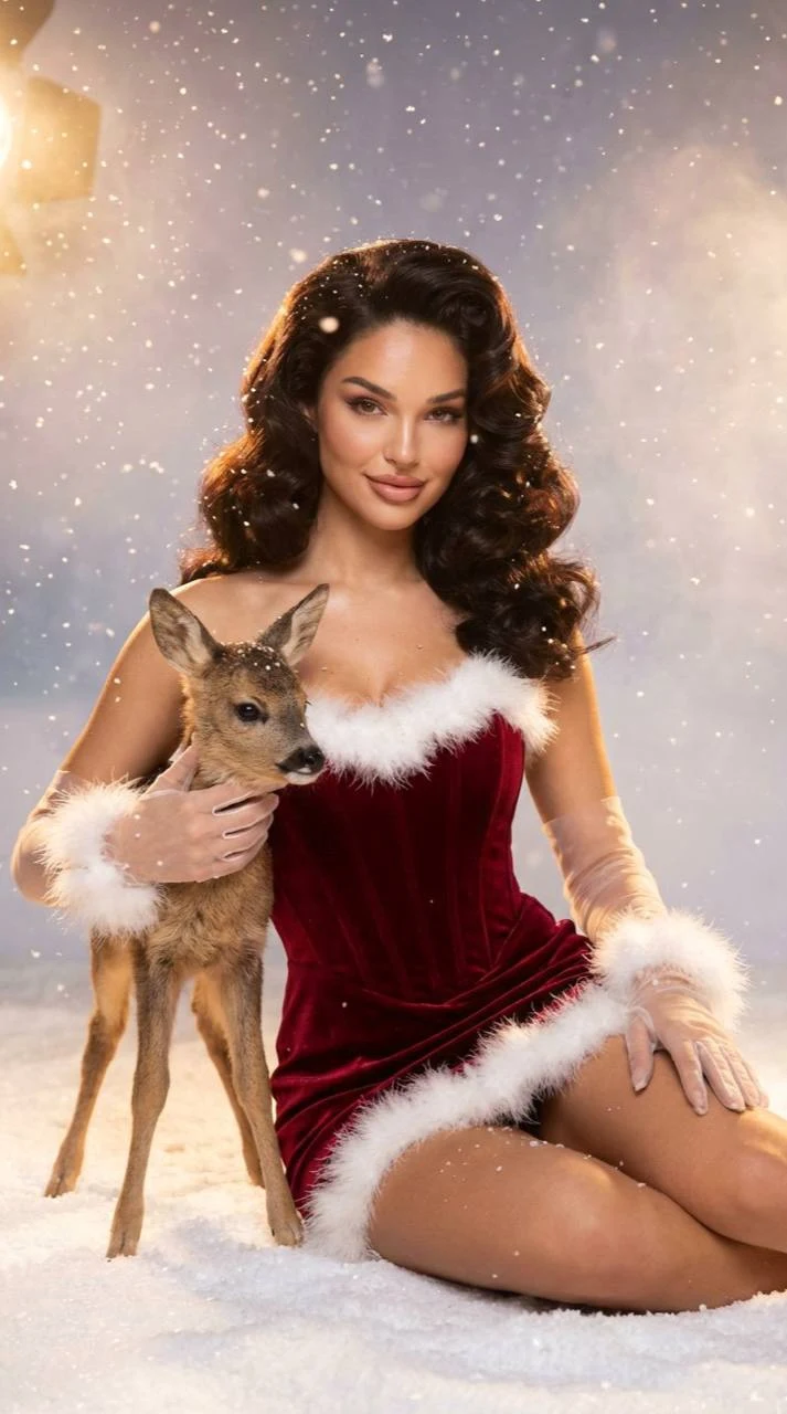 Vintage Holiday Pin-Up Portrait
