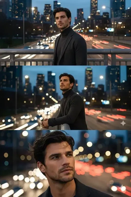 Cinematic Night City Triptych
