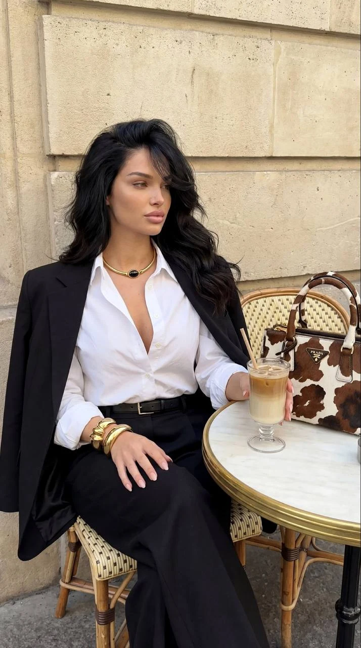 Parisian chic cafe lifestyle