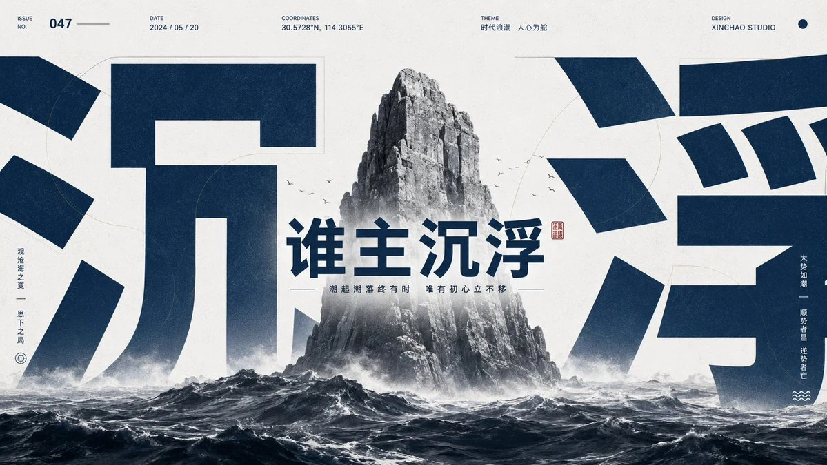 Monumental Chinese Ocean Editorial Poster