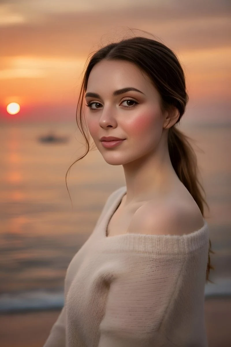 Golden Hour Beach Portrait