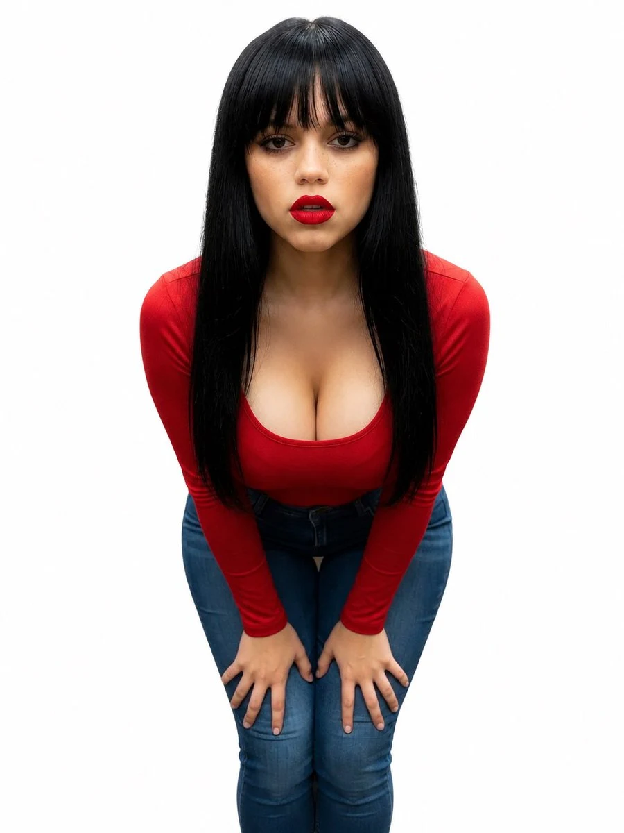realistic studio portrait of woman