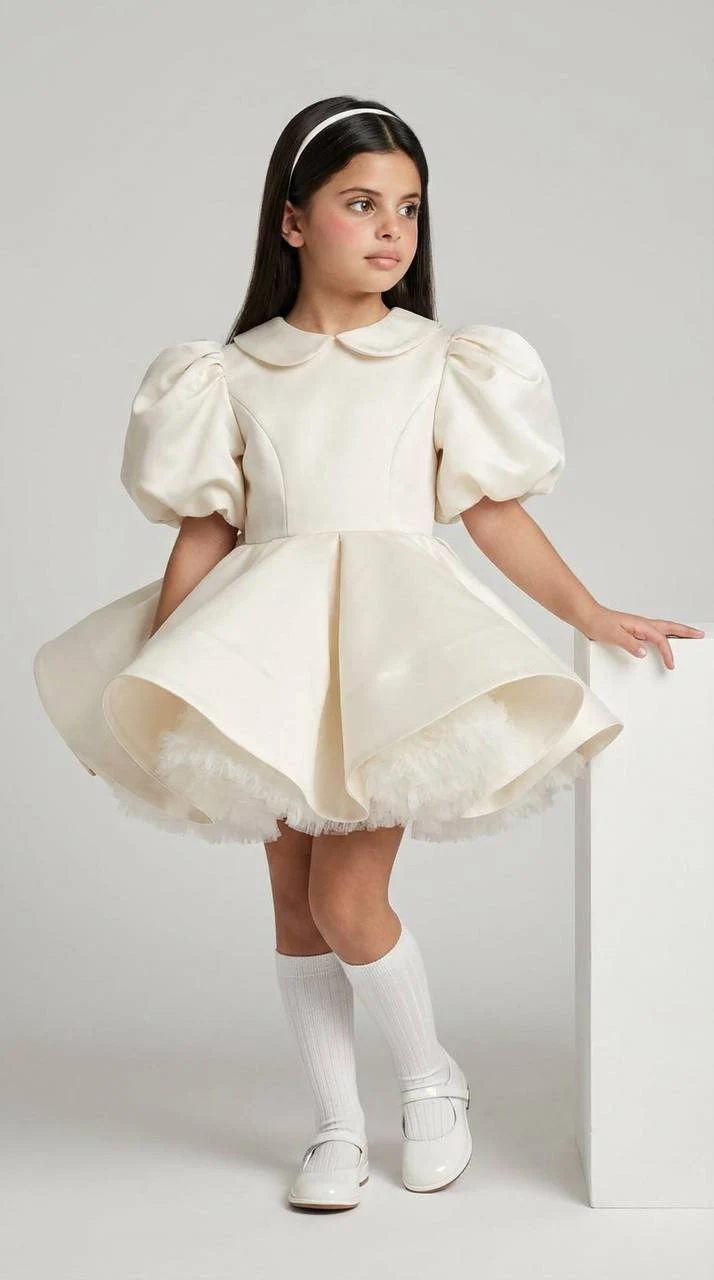 avant-garde child couture portrait
