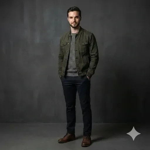 Photorealistic Male Studio Portrait
