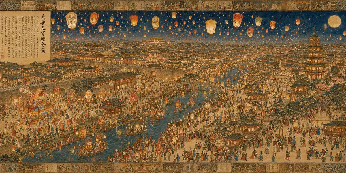 Tang Dynasty Lantern Festival Panorama