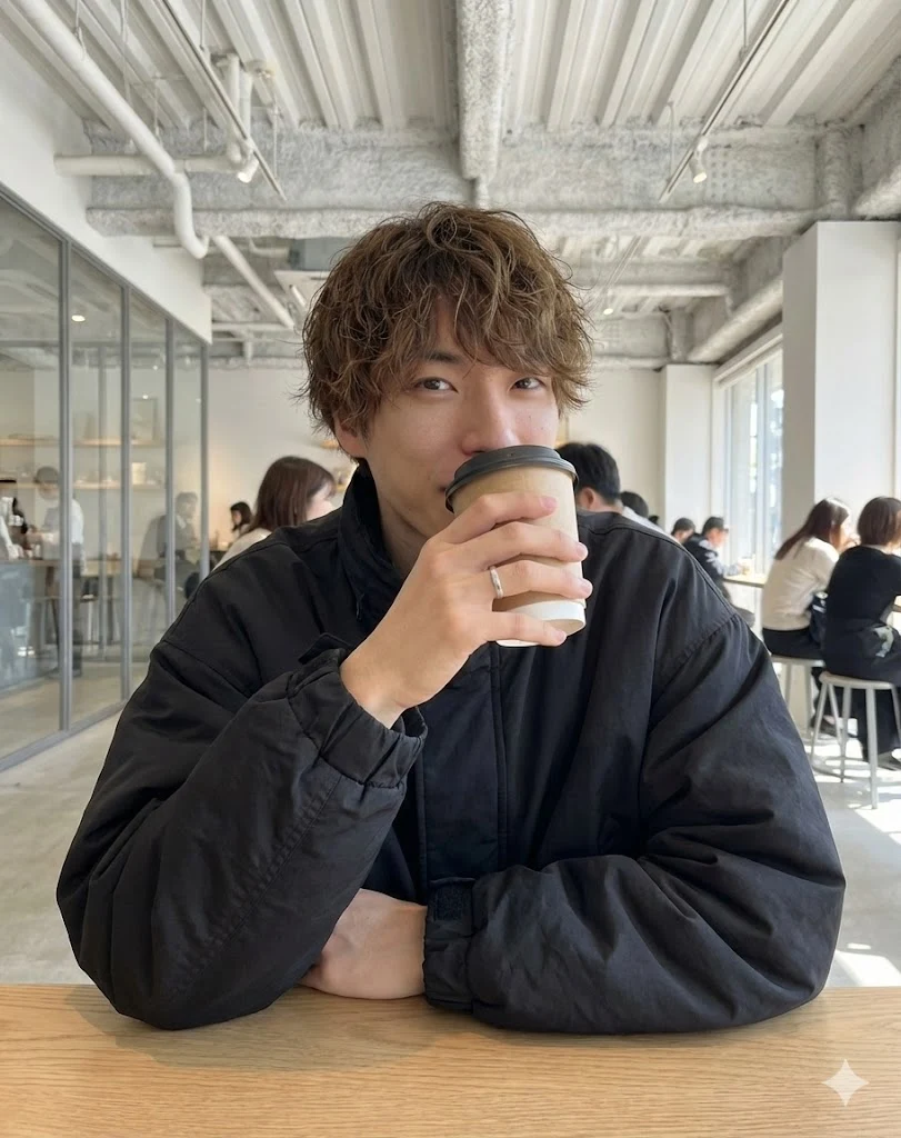 POV Cafe Date Male Portrait Prompt