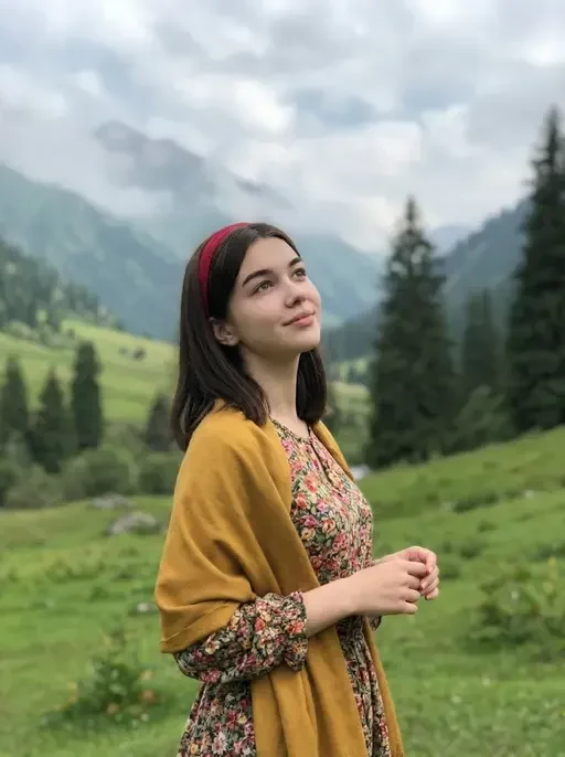 山谷中的女人