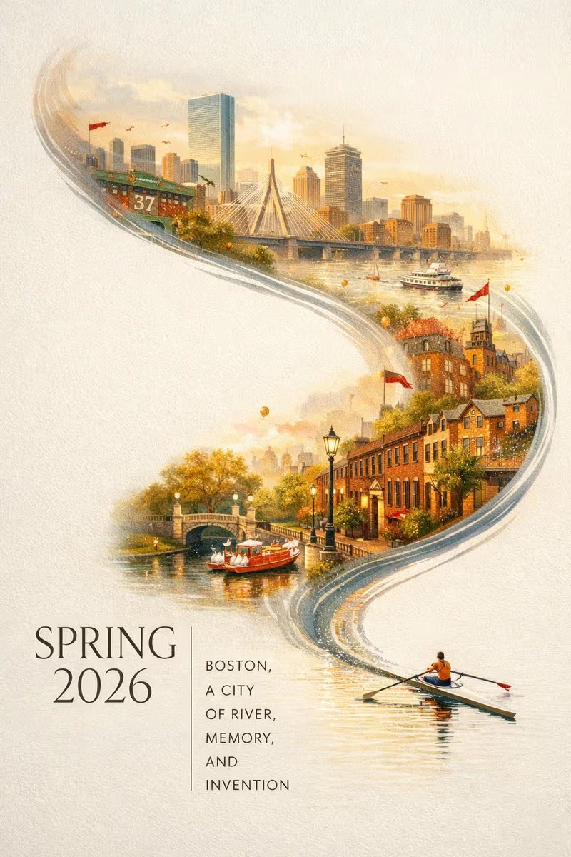Boston Spring 2026 City Travel Poster