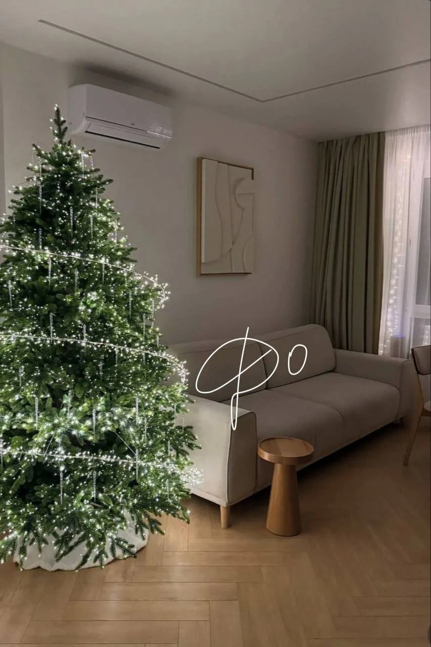 Realistic Santa Claus by Christmas Tree