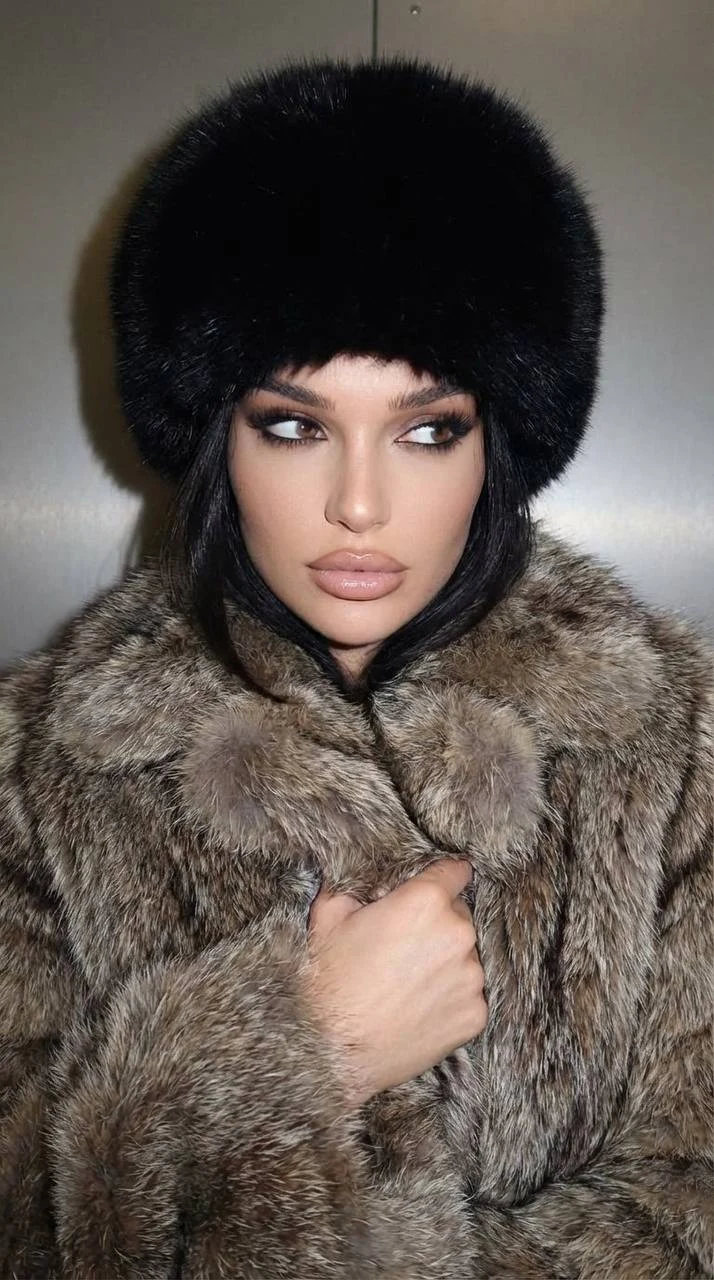 Luxury Winter Fur Editorial Portrait