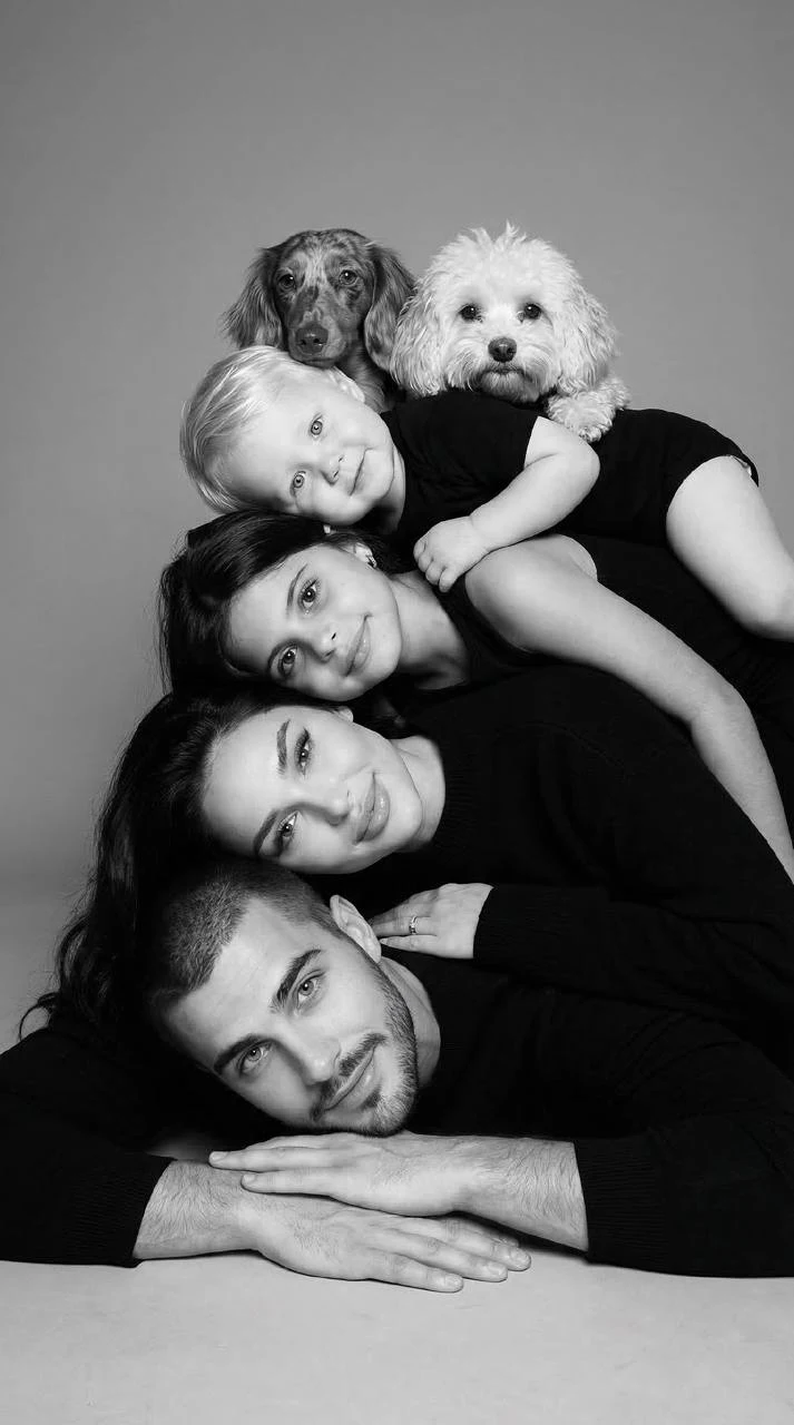 Black and White Studio Pyramid Portrait