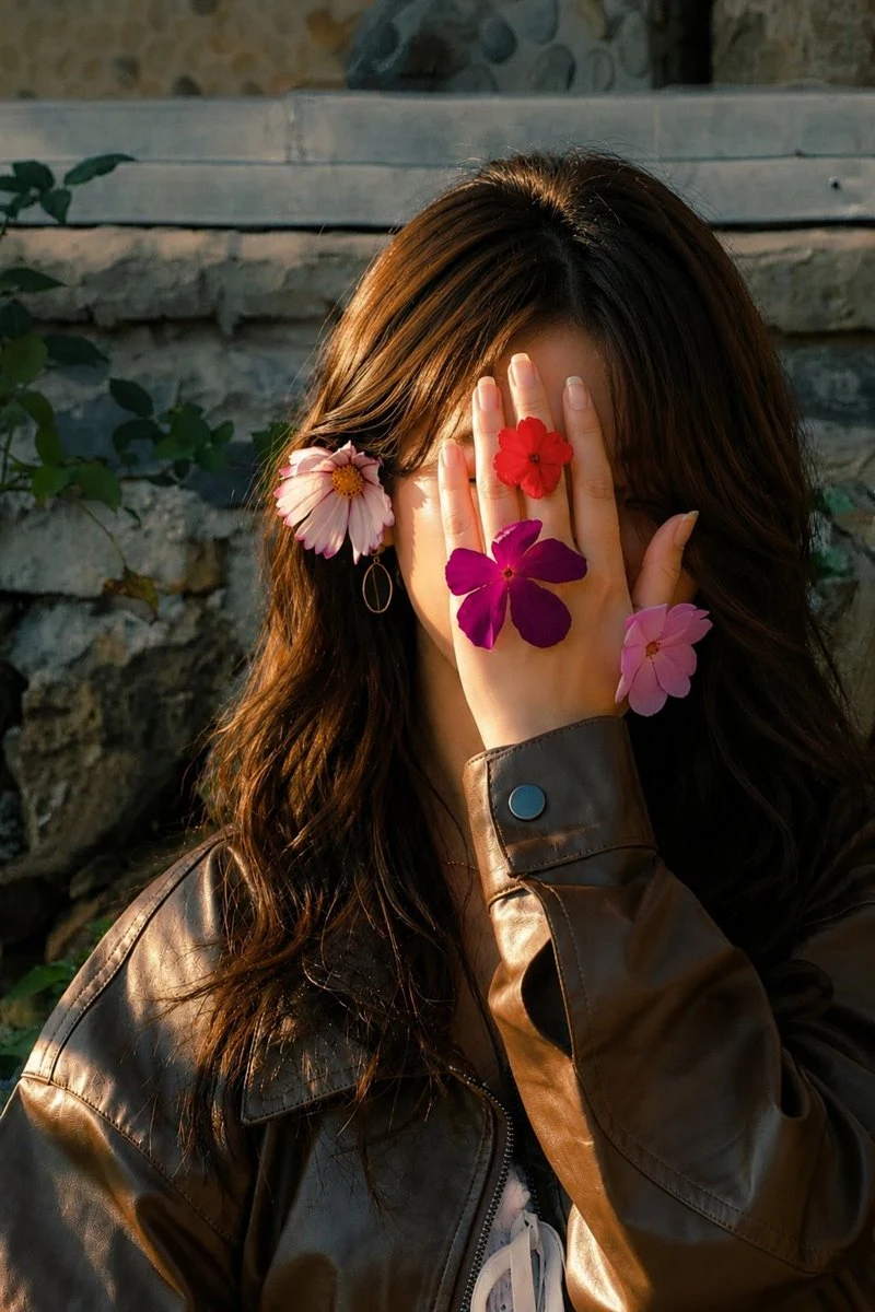 mysterious floral portrait photography