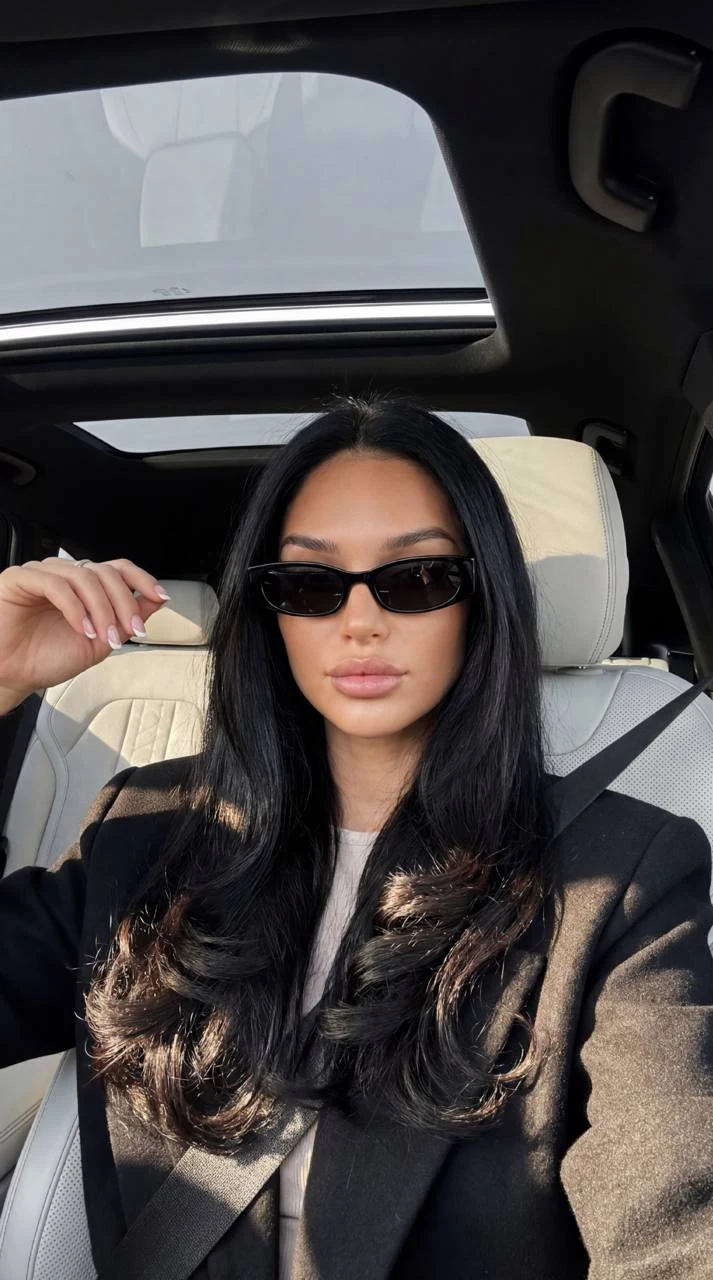 Stylish Car Selfie With Sunglasses