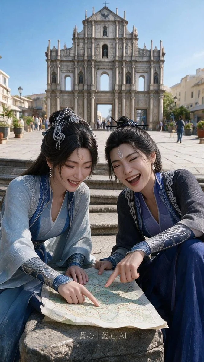 Macau Hanfu Travel Selfie Selfie