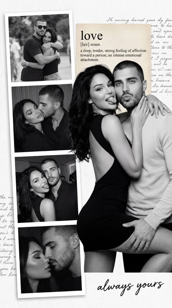 black and white fashion editorial love collage
