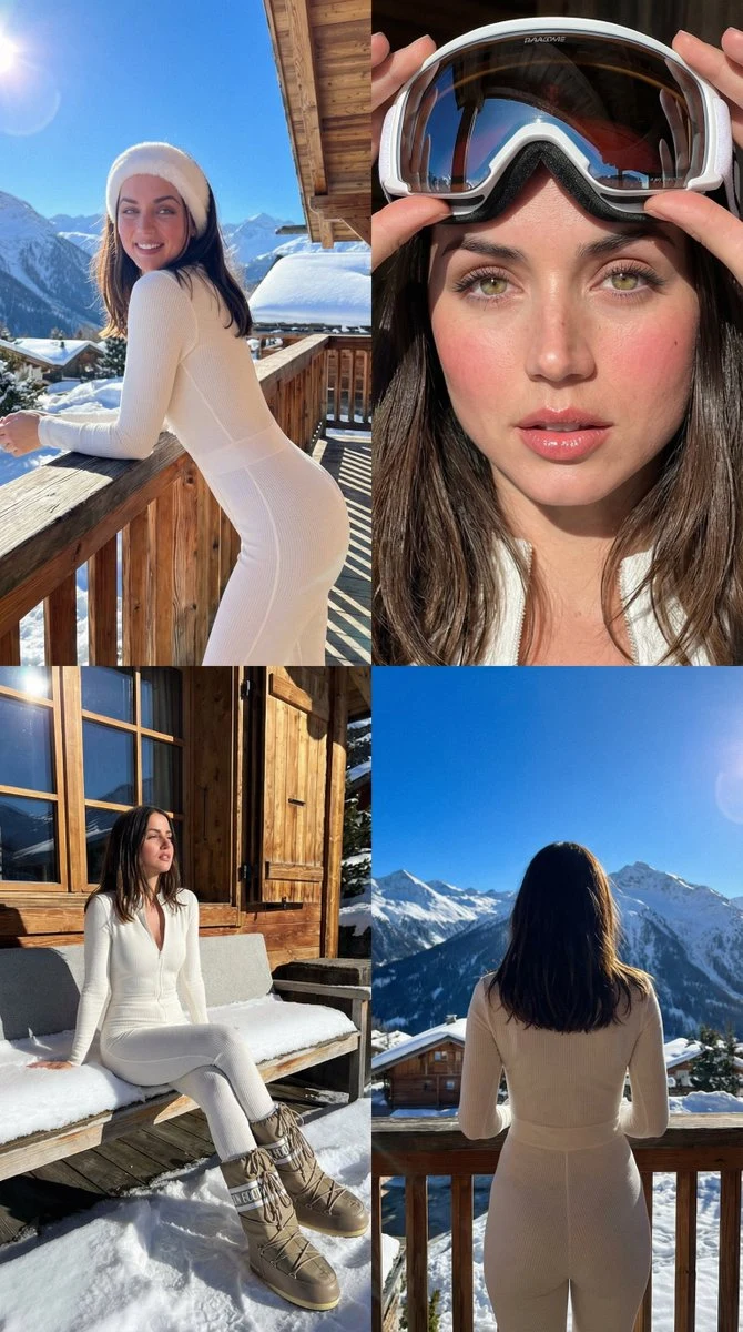Luxury Ski Trip Influencer Collage
