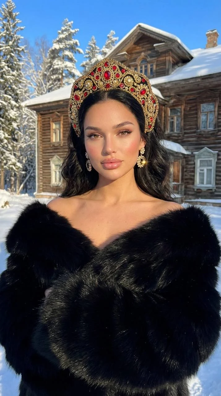 Russian Luxury Winter Estate Portrait