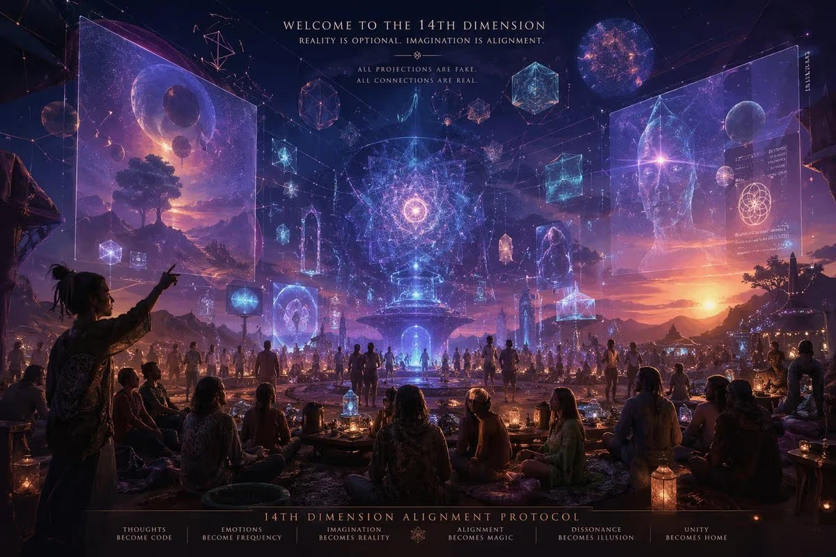 14th Dimension Projection Surreal Scene