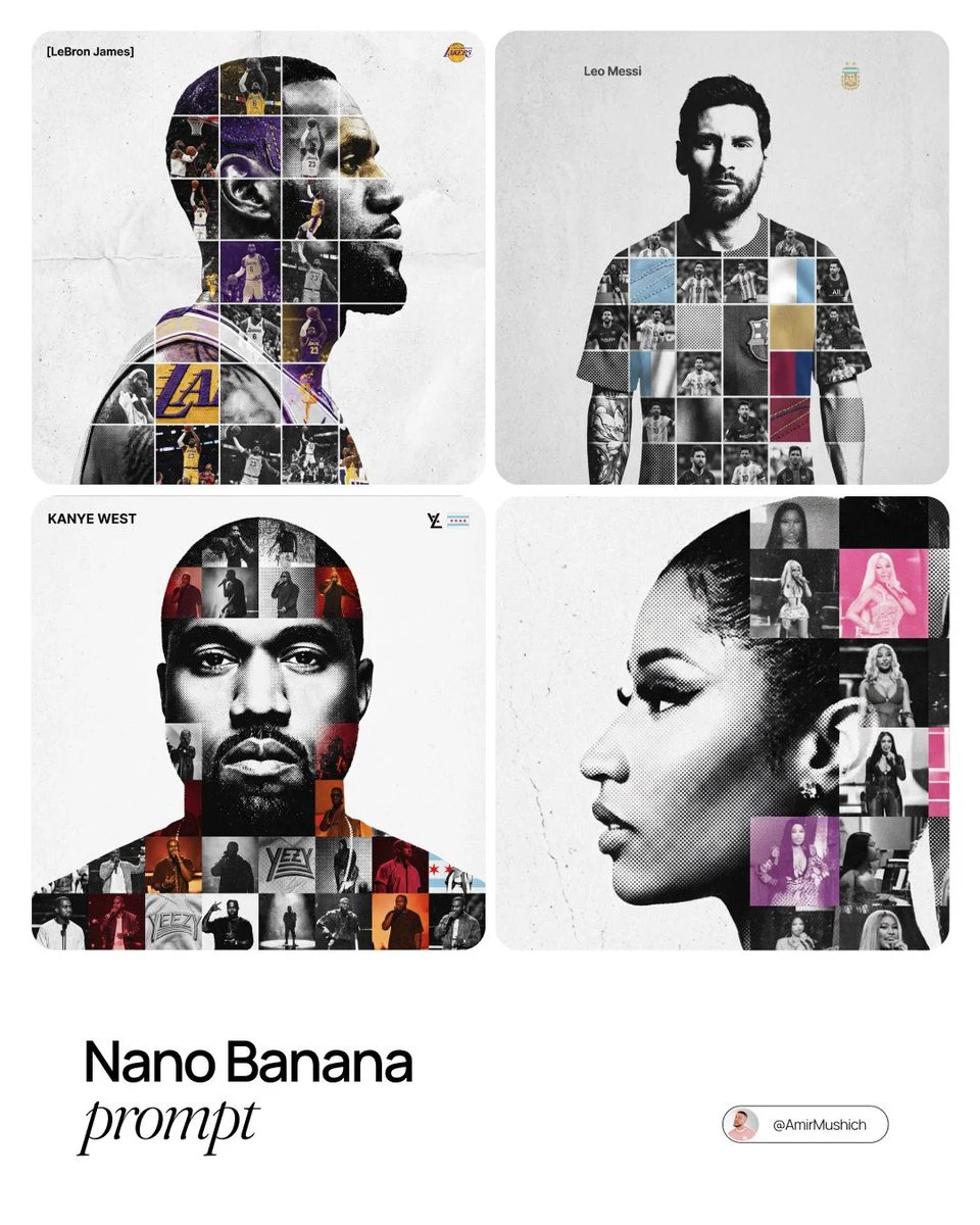 photo-grid tribute poster design